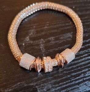 Gold Tone Stretch Ladies Bracelet